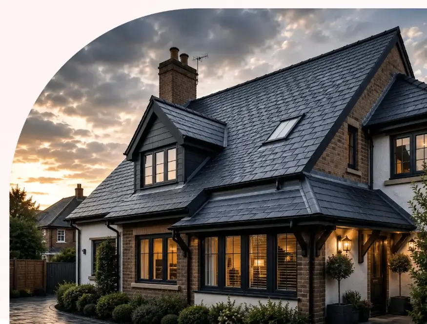 Aspirational roofing imagery